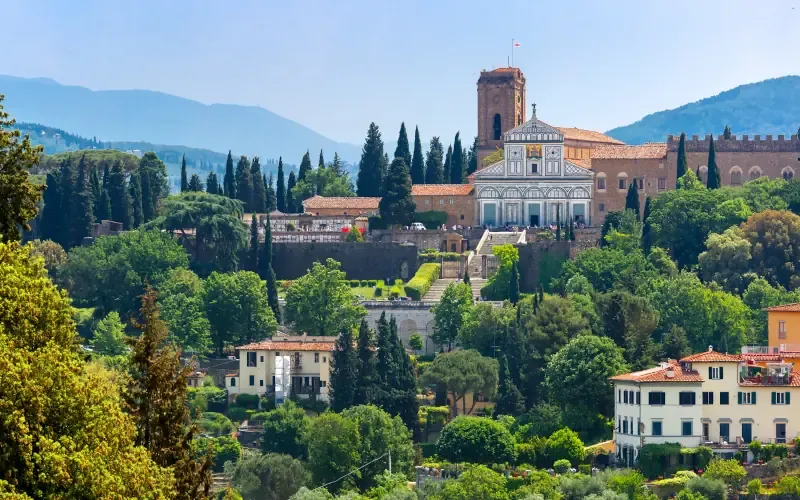 Basilica of San Miniato al Monte, Florence, on a Ferrari tour