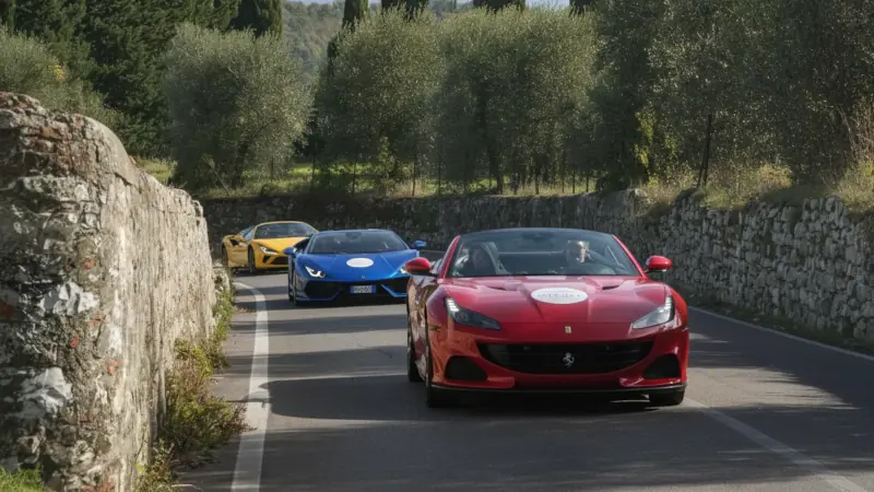 Bolgheri tour with Ferrari and Lamborghini