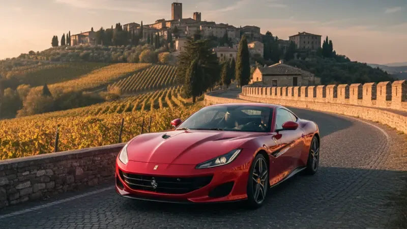 Montalcino Tour with Ferraris and Lamborghinis