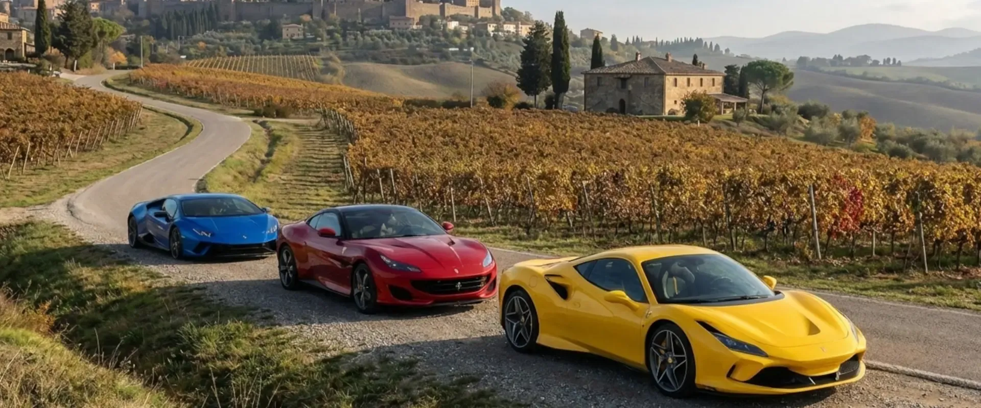 Montalcino and Val d'Orcia by Supercar