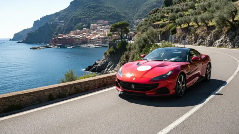 Portofino tour with Ferrari and Lamborghini