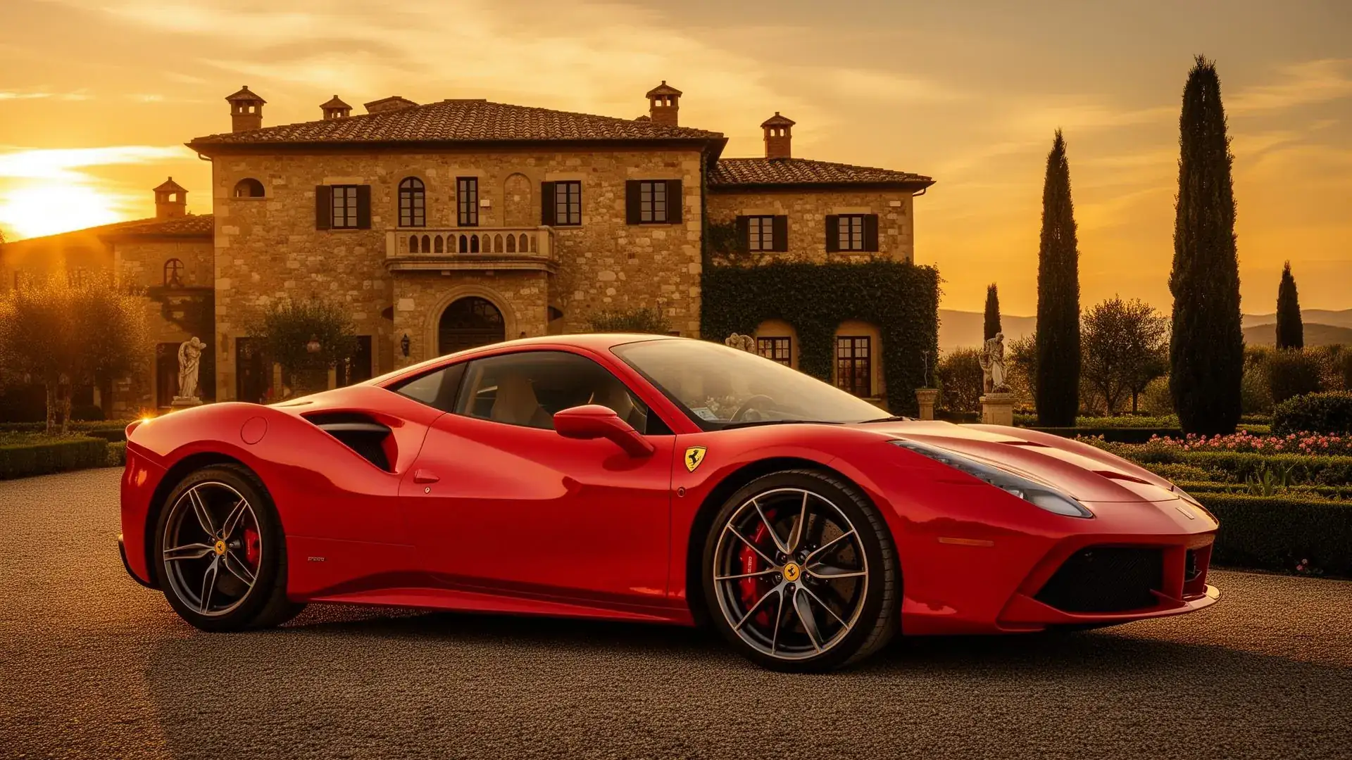 For your birthday or event
we will pick you up in a **Ferrari**